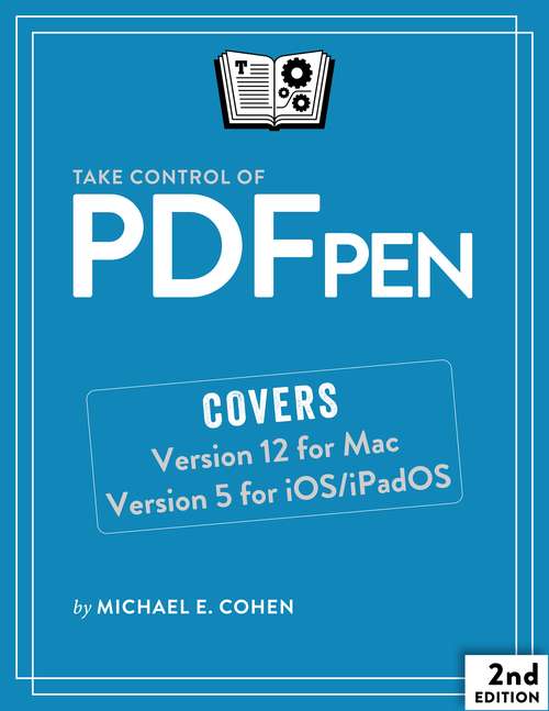 Book cover of Take Control of PDFpen