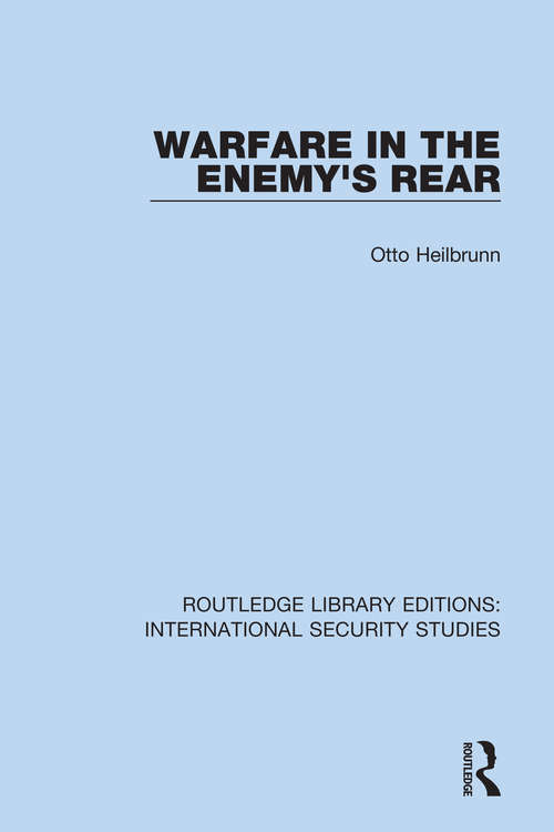 Book cover of Warfare in the Enemy's Rear (Routledge Library Editions: International Security Studies #22)