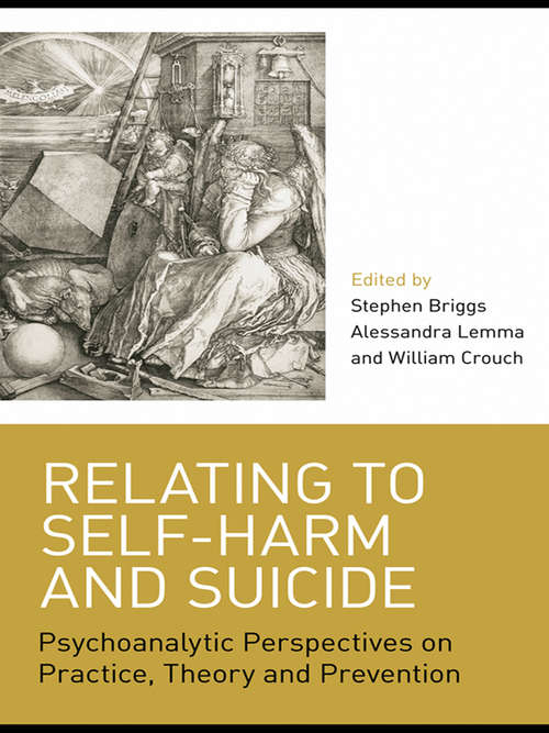 Book cover of Relating to Self-Harm and Suicide: Psychoanalytic Perspectives on Practice, Theory and Prevention