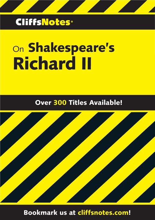 Book cover of CliffsNotes on Shakespeare's Richard II