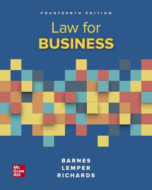 Book cover of Law for Business (Fourteenth Edition)