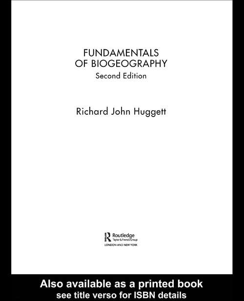 Book cover of Fundamentals of Biogeography (2) (Routledge Fundamentals of Physical Geography)