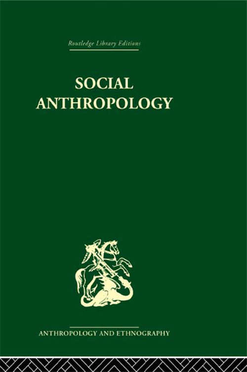 Book cover of Social Anthropology