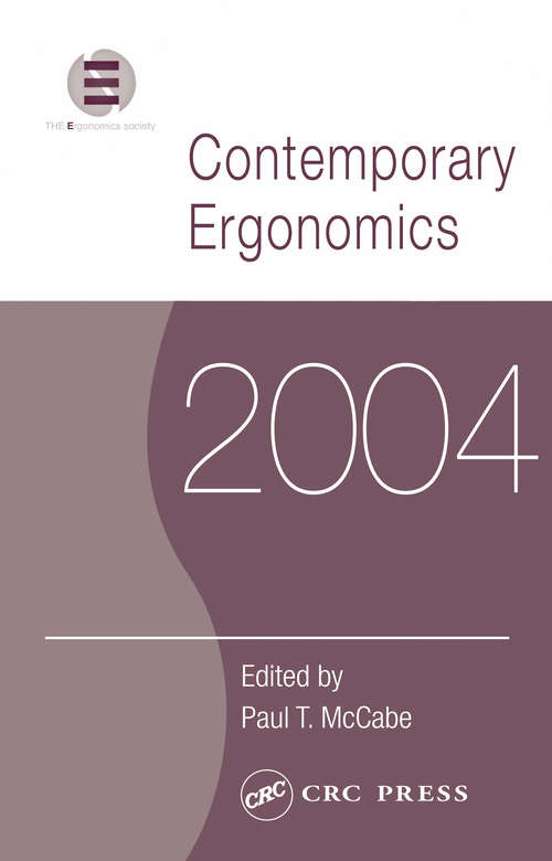 Book cover of Contemporary Ergonomics 2004