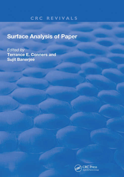 Book cover of Surface Analysis of Paper (Routledge Revivals)