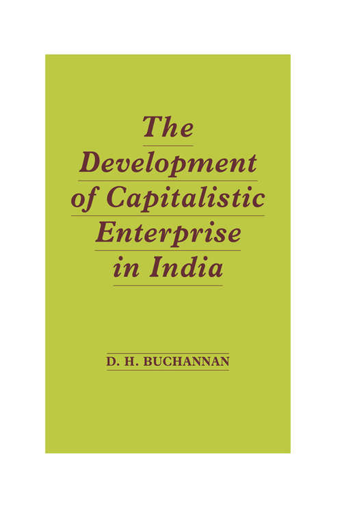 Book cover of Development of Capitalistic Enterprise in India