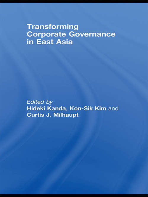 Book cover of Transforming Corporate Governance in East Asia