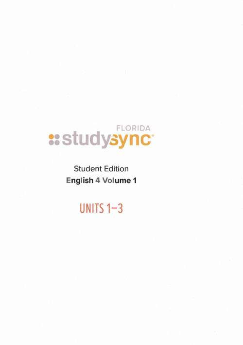 Book cover of StudySync Core ELA: Reading and Writing Companion, Volume 1 (Florida Edition)
