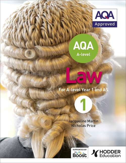 Book cover of AQA A-level Law for Year 1/AS