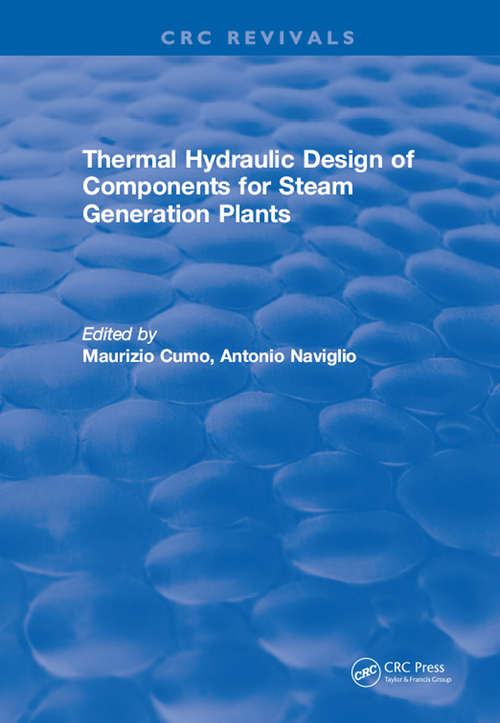 Book cover of Thermal Hydraulic Design of Components for Steam Generation Plants