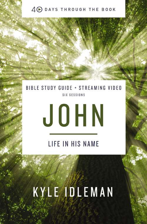 Book cover of John Bible Study Guide plus Streaming Video: Life in His Name (40 Days Through the Book)