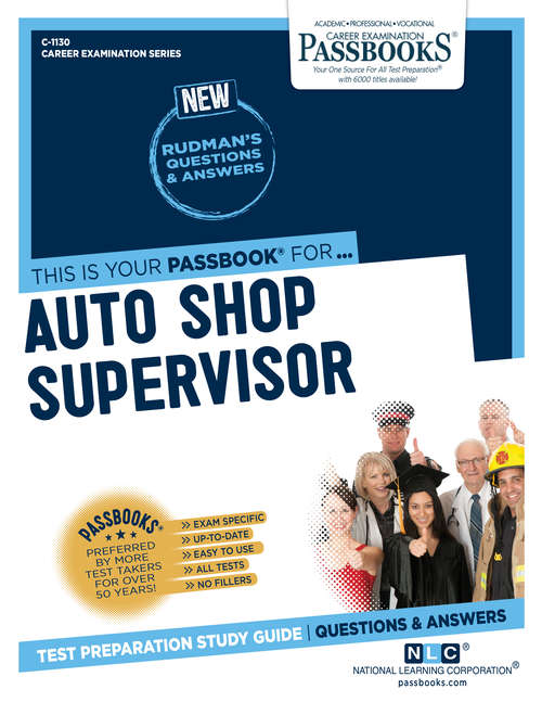 Book cover of Auto Shop Supervisor: Passbooks Study Guide (Career Examination Series)