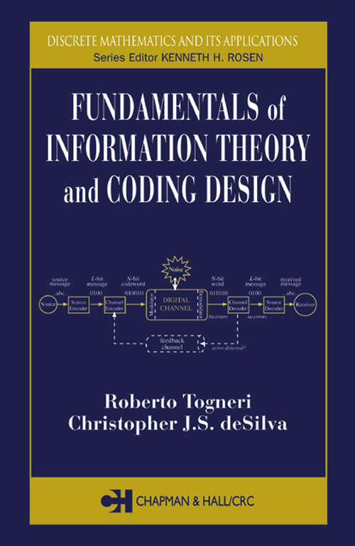 Book cover of Fundamentals of Information Theory and Coding Design (1) (Discrete Mathematics and Its Applications)