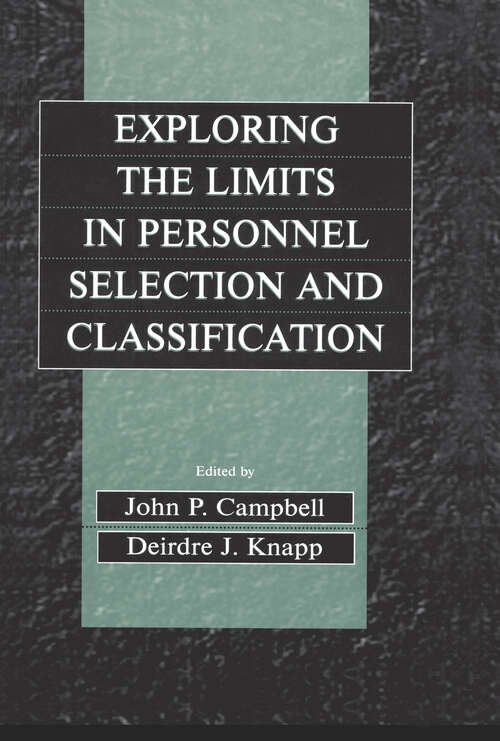 Book cover of Exploring the Limits in Personnel Selection and Classification