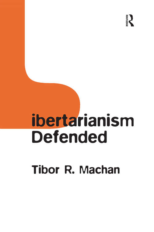 Book cover of Libertarianism Defended