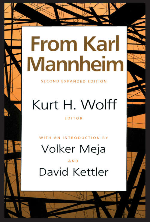 Book cover of From Karl Mannheim (2)