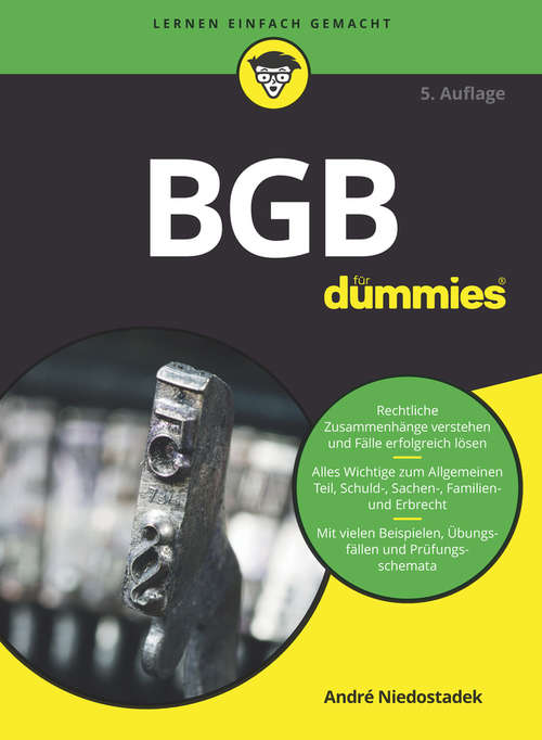 Book cover of BGB für Dummies (5. Auflage) (Für Dummies)