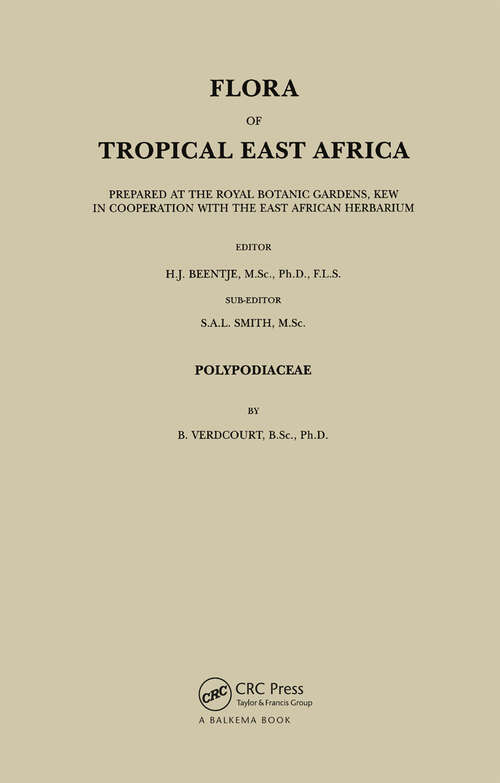 Book cover of Flora of Tropical East Africa - Polypodiaceae (2001)