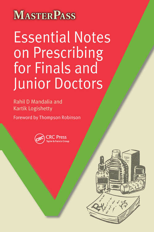 Book cover of Essential Notes on Prescribing for Finals and Junior Doctors (MasterPass)