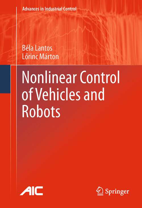 Book cover of Nonlinear Control of Vehicles and Robots