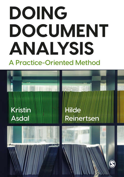 Book cover of Doing Document Analysis: A Practice-Oriented Method