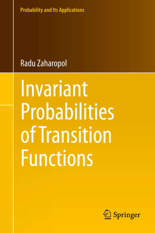 Book cover of Invariant Probabilities of Transition Functions