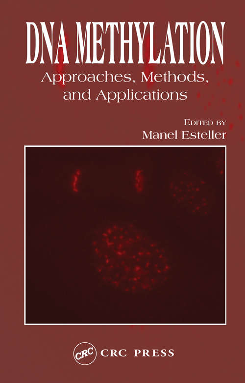 Book cover of DNA Methylation: Approaches, Methods, and Applications