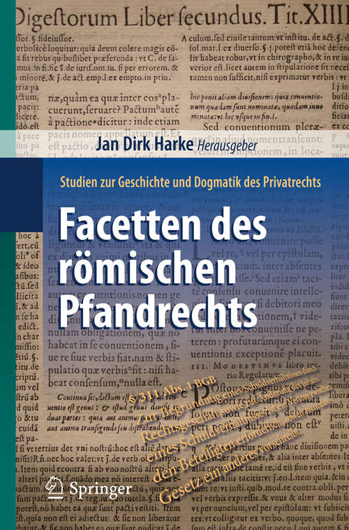 Book cover of Facetten des römischen Pfandrechts