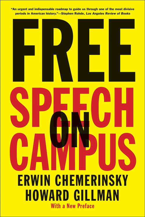 Book cover of Free Speech on Campus