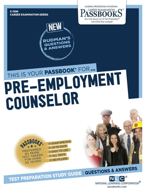 Book cover of Pre-Employment Counselor: Passbooks Study Guide (Career Examination Series: C-1396)