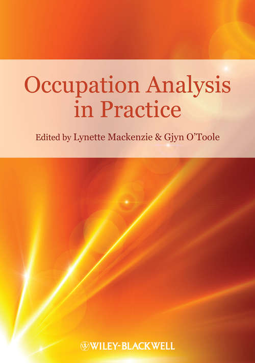 Book cover of Occupation Analysis in Practice