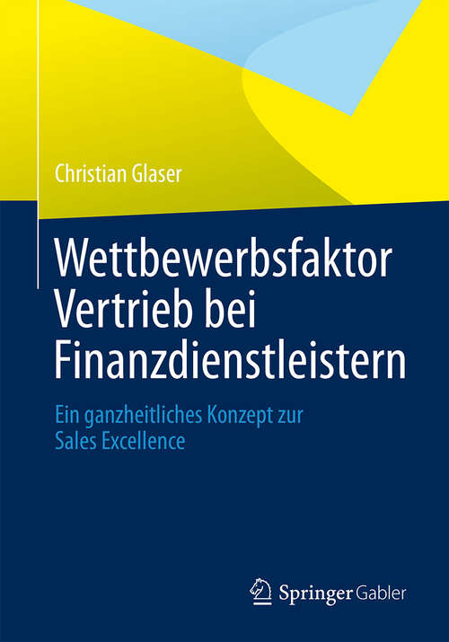 Book cover of Wettbewerbsfaktor Vertrieb bei Finanzdienstleistern