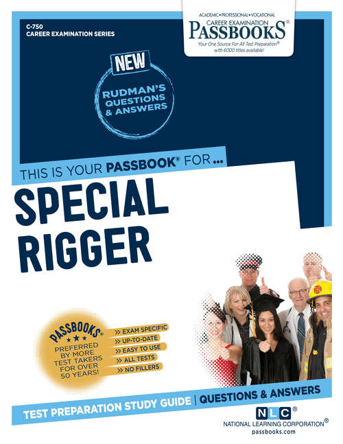 Book cover of Special Rigger: Passbooks Study Guide (Career Examination Series)