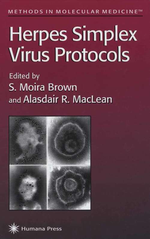 Book cover of Herpes Simplex Virus Protocols