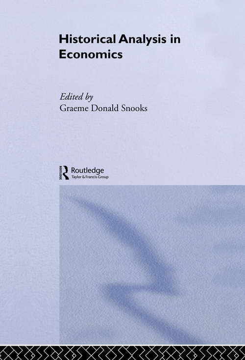 Book cover of Historical Analysis in Economics