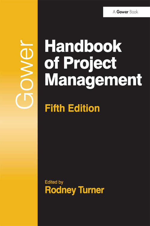 Book cover of Gower Handbook of Project Management: Cd (5) (Routledge Revivals Ser.)