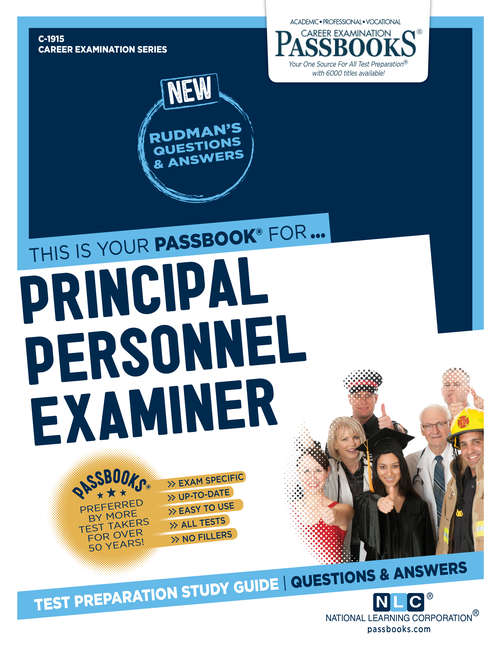Book cover of Principal Personnel Examiner: Passbooks Study Guide (Career Examination Series)