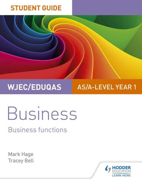 Book cover of WJEC/Eduqas AS/A-level Year 1 Business Student Guide 2: Bus Func Epub