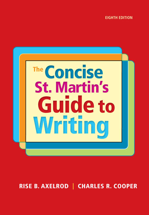 Book cover of The Concise St. Martin’s Guide to Writing (Eighth Edition)