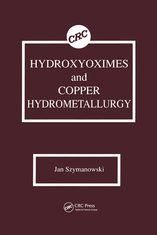 Book cover of Hydroxyoximes and Copper Hydrometallurgy