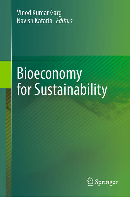 Book cover of Bioeconomy for Sustainability (2024)