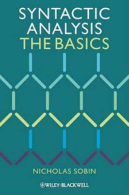 Book cover of Syntactic Analysis : The Basics