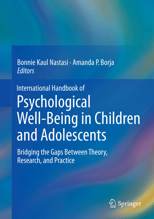 Book cover of International Handbook of Psychological Well-Being in Children and Adolescents