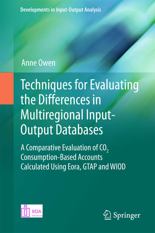 Book cover of Techniques for Evaluating the Differences in Multiregional Input-Output Databases