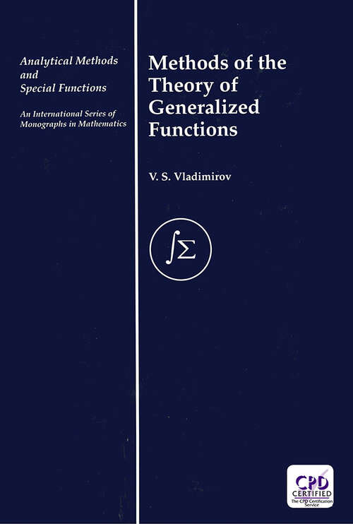 Book cover of Methods of the Theory of Generalized Functions (1) (Analytical Methods and Special Functions)