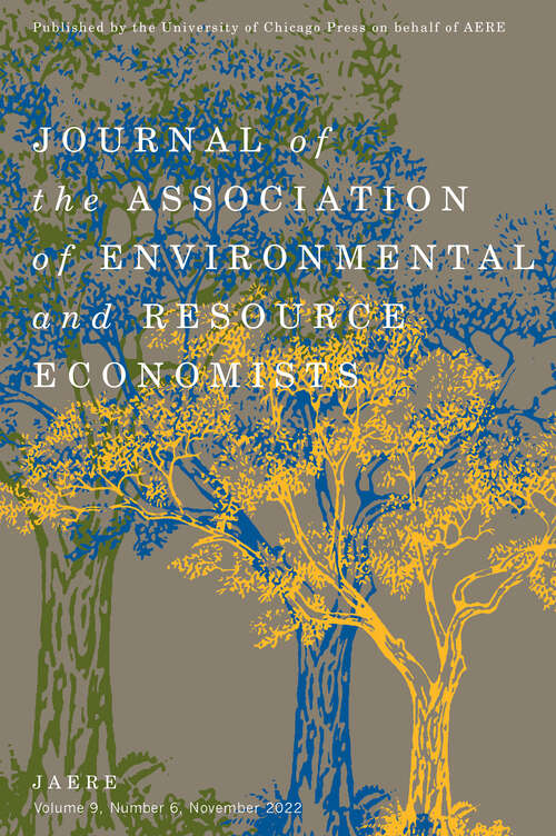 Book cover of Journal of the Association of Environmental and Resource Economists, volume 9 number 6 (November 2022)