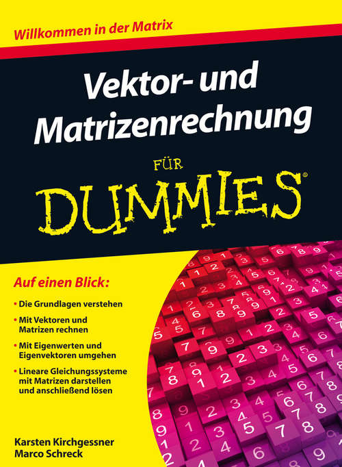 Book cover of Vektor- und Matrizenrechnung fur Dummies (Für Dummies)