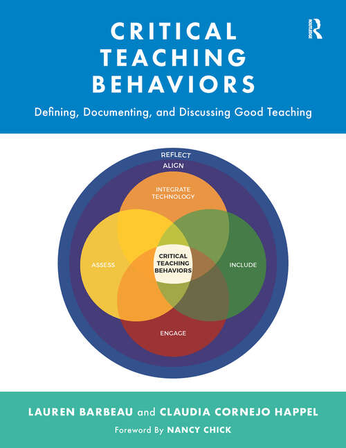 Book cover of Critical Teaching Behaviors: Defining, Documenting, and Discussing Good Teaching