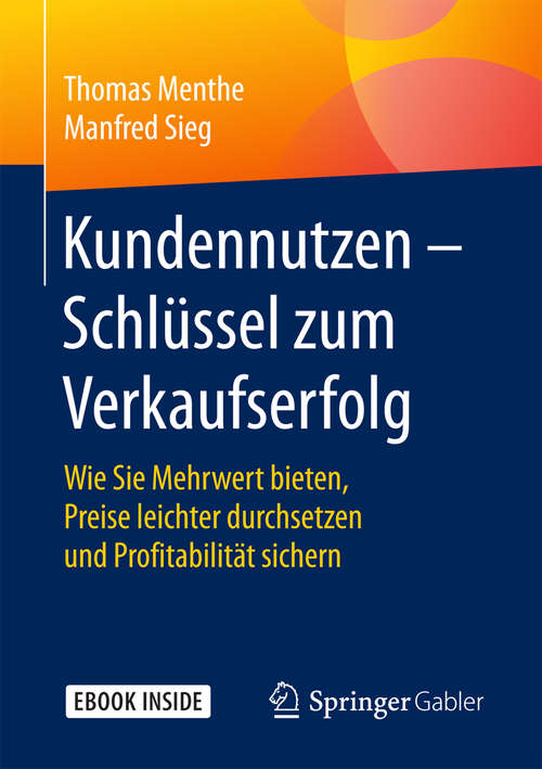 Book cover of Kundennutzen – Schlüssel zum Verkaufserfolg