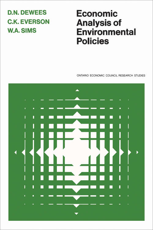 Book cover of Economic Analysis of Environmental Policies